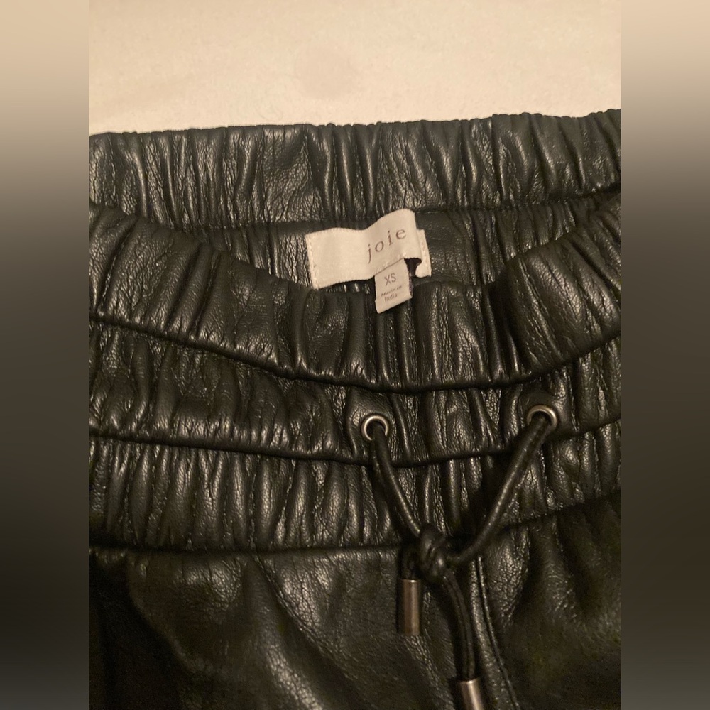 Joie faux leather joggers black size XS